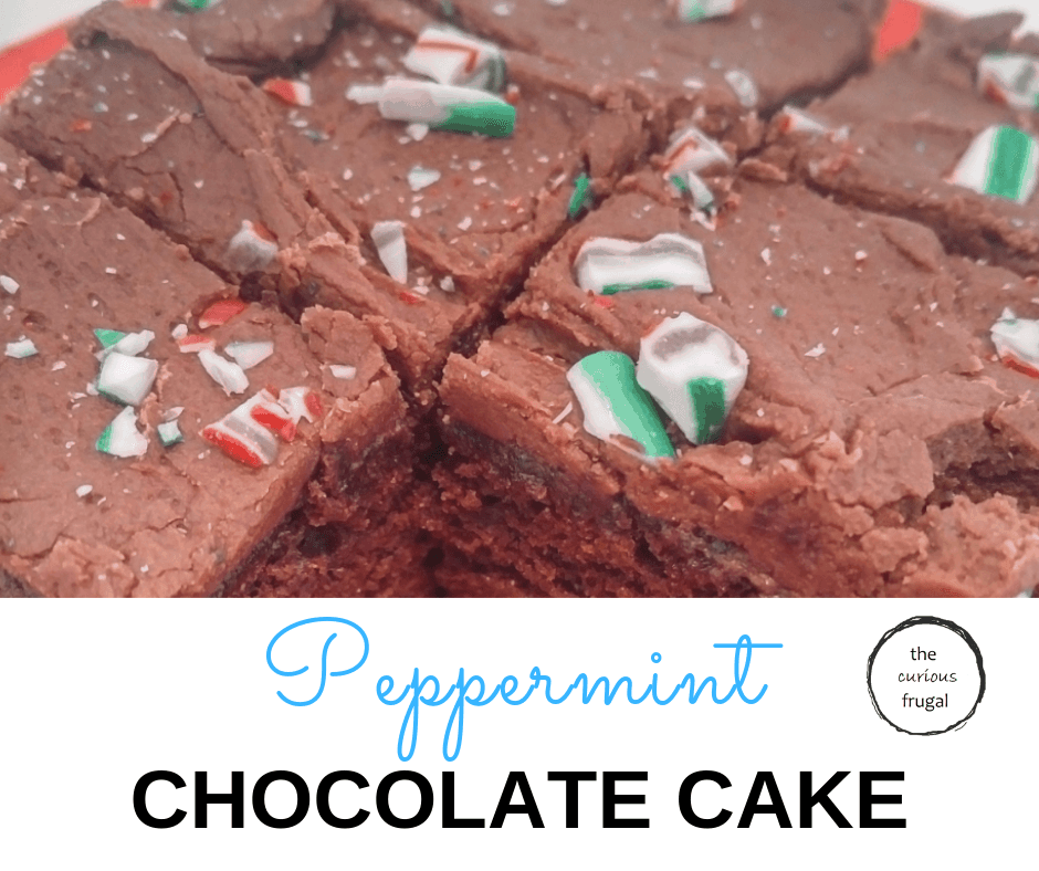 This peppermint chocolate cake is a rich chocolate cake with chocolate peppermint icing, decorated with candy canes.  It makes the perfect winter dessert! #desserts #chocolate #chocolatecake #holidaybaking #candycanes