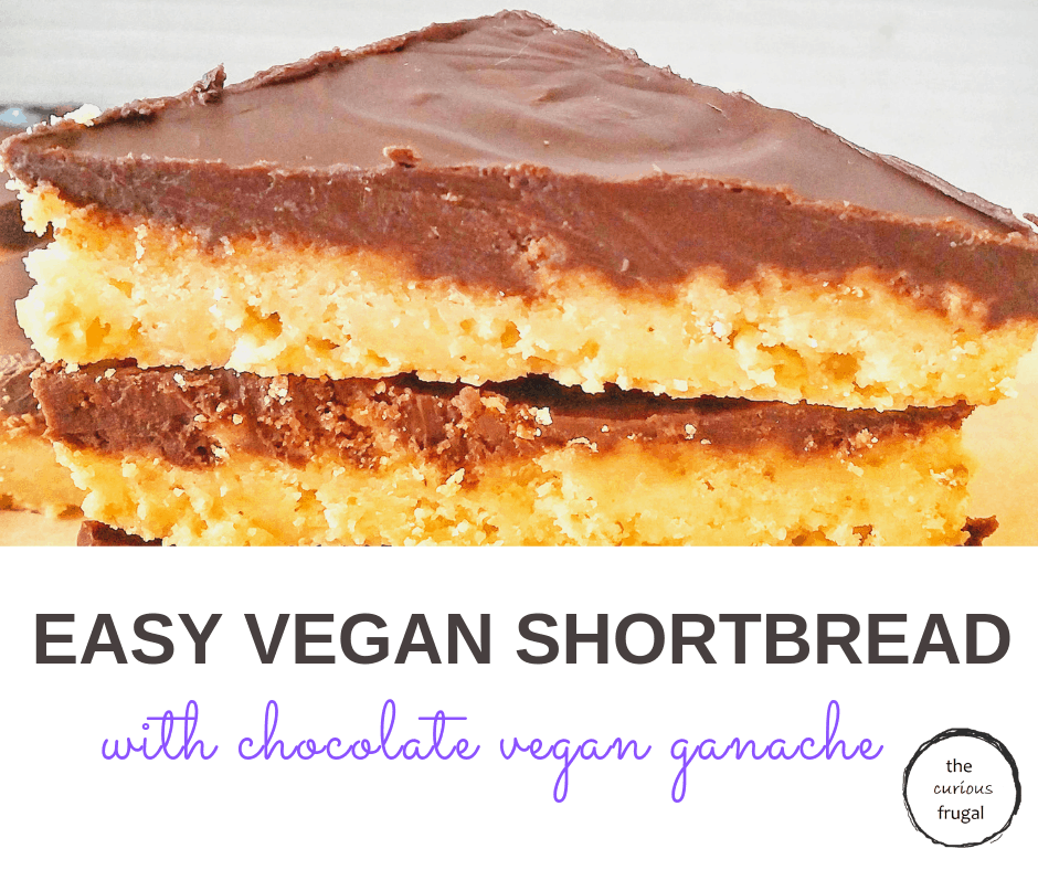 Easy vegan shortbread with chocolate vegan ganache #vegan #shortbread #chocolate #holidaybaking #desserts