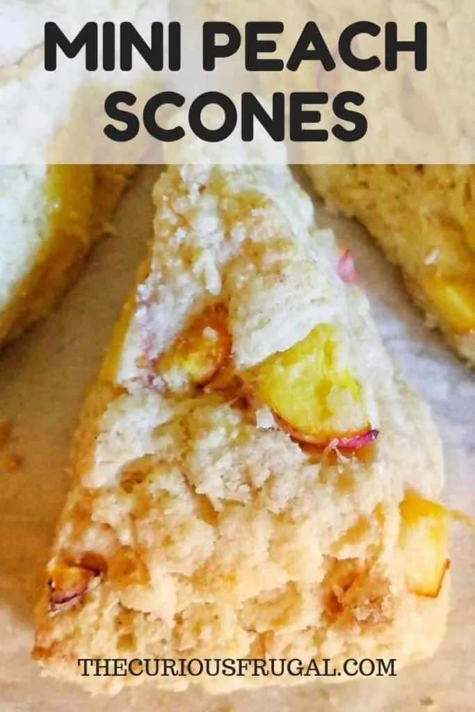Peach scones with vanilla glaze - vegan scones - mini scones - how to make scones