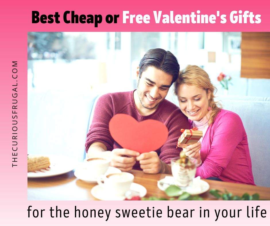 Best Cheap or Free Valentine’s Gifts for the Honey Sweetie Bear in your Life (frugal couple exchanging Valentine's Day gifts)