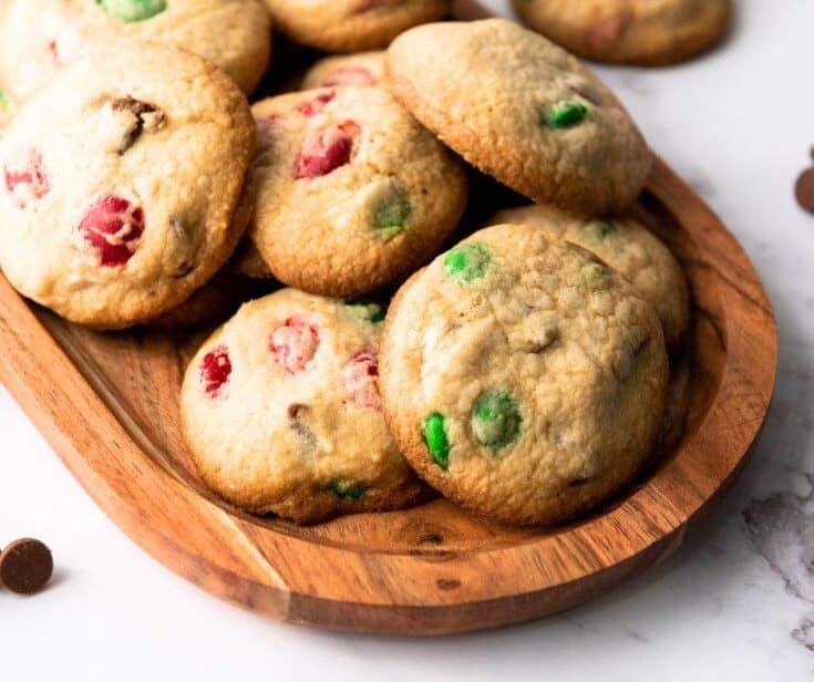 I love the tradition of baking during the holiday season, and these Christmas M&M cookies are always a hit on any cookie platter! Whether you're whipping up a batch for a festive cookie exchange or looking for easy Christmas cookies to enjoy with loved ones, this recipe delivers. These homemade Christmas cookies are not only delicious but also incredibly simple to make, so you have more time to celebrate the Christmas season and spread holiday cheer.