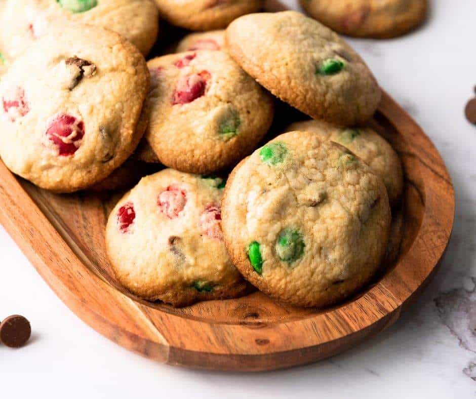 I love the tradition of baking during the holiday season, and these Christmas M&M cookies are always a hit on any cookie platter! Whether you're whipping up a batch for a festive cookie exchange or looking for easy Christmas cookies to enjoy with loved ones, this recipe delivers. These homemade Christmas cookies are not only delicious but also incredibly simple to make, so you have more time to celebrate the Christmas season and spread holiday cheer.
