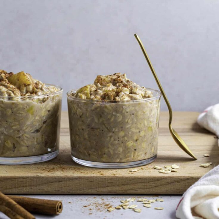 Image for Easy Applesauce Overnight Oats (with caramelized apple pieces!)