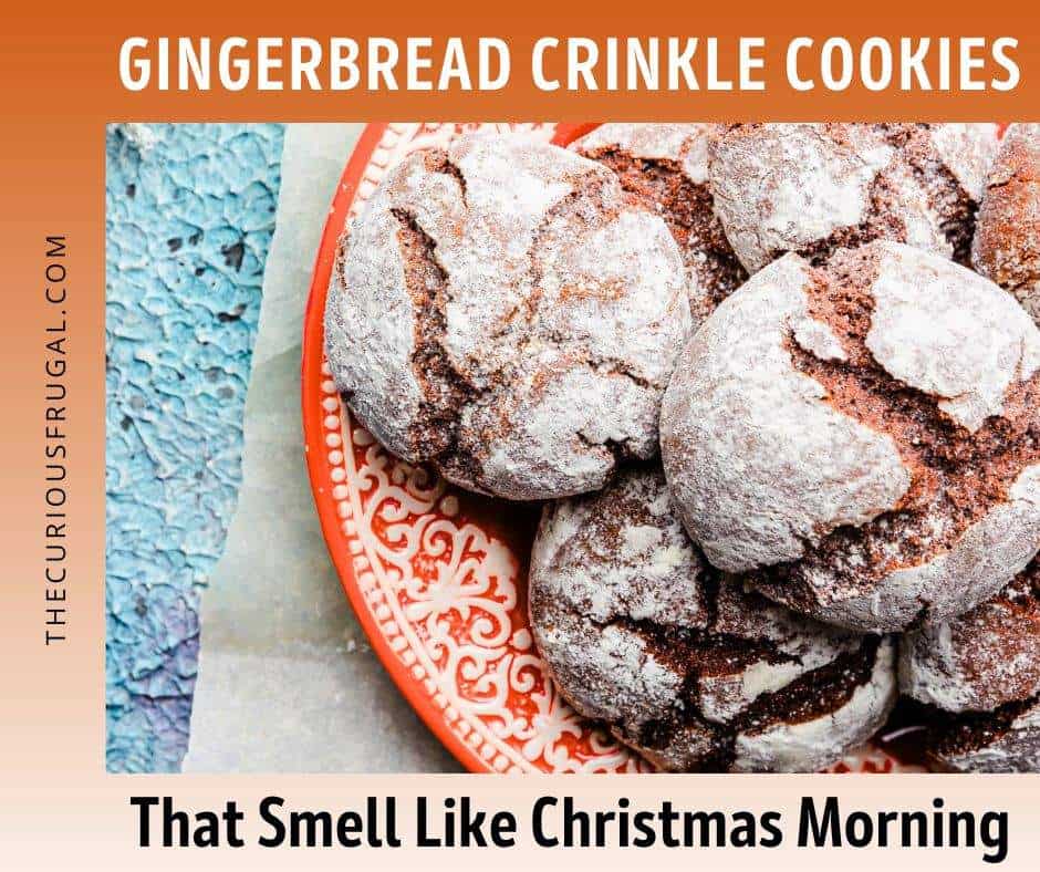 These Gingerbread Crinkle Cookies are the ultimate frugal holiday baking idea...soft, spiced, and rolled in icing sugar for that perfect crackle on top! Made with simple pantry staples, they’re festive, budget-friendly, and foolproof. Great for cookie exchanges, Christmas dessert tables, or cozy winter baking days.