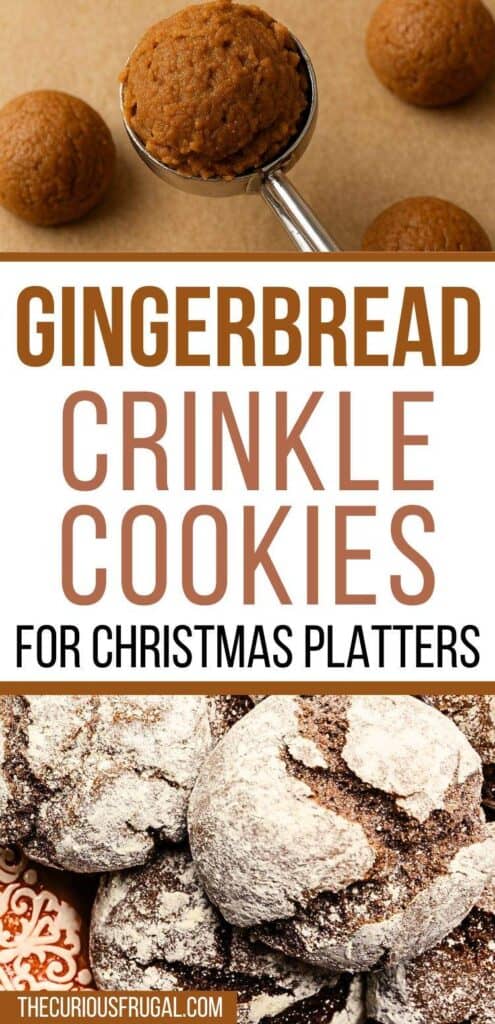 These Gingerbread Crinkle Cookies are the ultimate frugal holiday baking idea...soft, spiced, and rolled in icing sugar for that perfect crackle on top! Made with simple pantry staples, they’re festive, budget-friendly, and foolproof. Great for cookie exchanges, Christmas dessert tables, or cozy winter baking days.