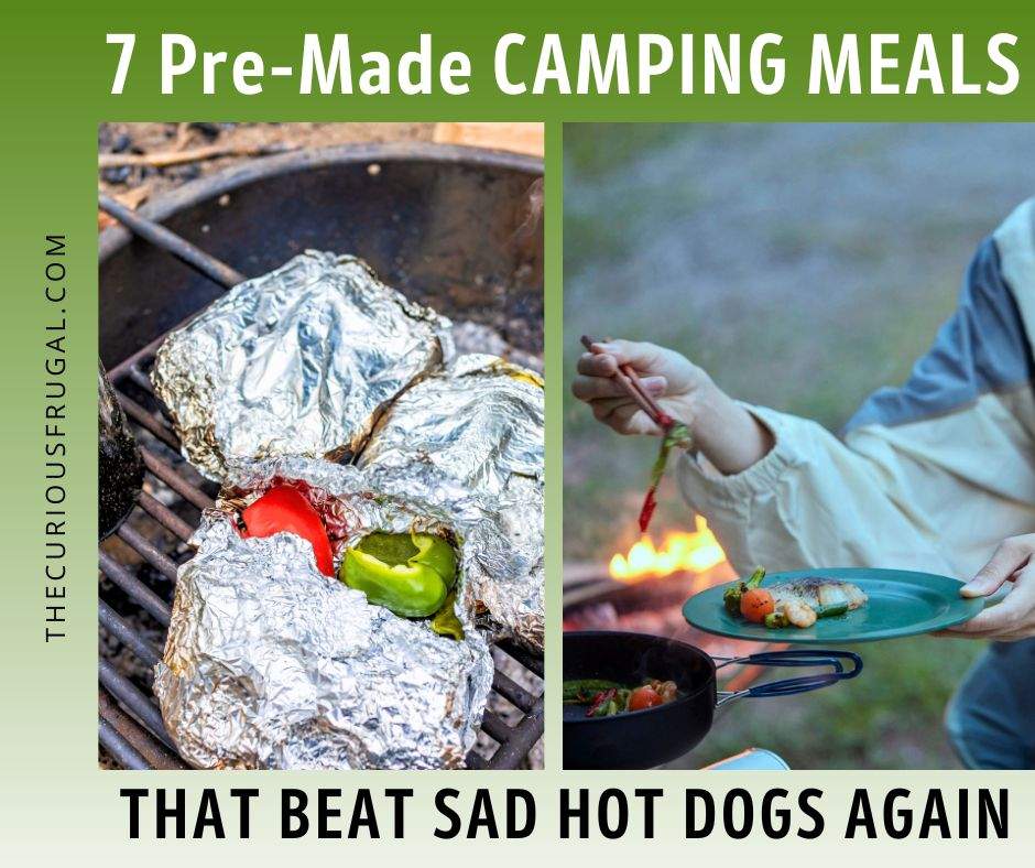 These cheap pre-made camping meals make family camping trips so much easier. From veggie sausage soup and foil packet fish dinners to walking tacos, overnight oats, breakfast casserole, and easy campfire pasta, these make-ahead camping recipes save time, reduce dishes, and keep everyone fed without stressing at the campsite. Perfect for family camping food ideas, easy campfire meals, summer camping trips, RV meals, and budget-friendly outdoor cooking.